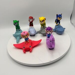 PAW PATROL Aqua Pups & Sea Creatures Includes Coral & Seahorse (Lot of 6)